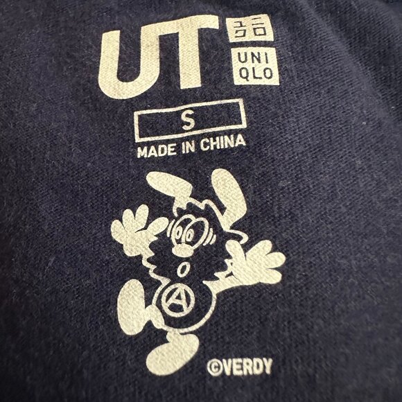 Uniqlo Other - Uniqlo Verdy Men's Blue T-Shirt Crank It Up Rise Again Size Small Cotton
